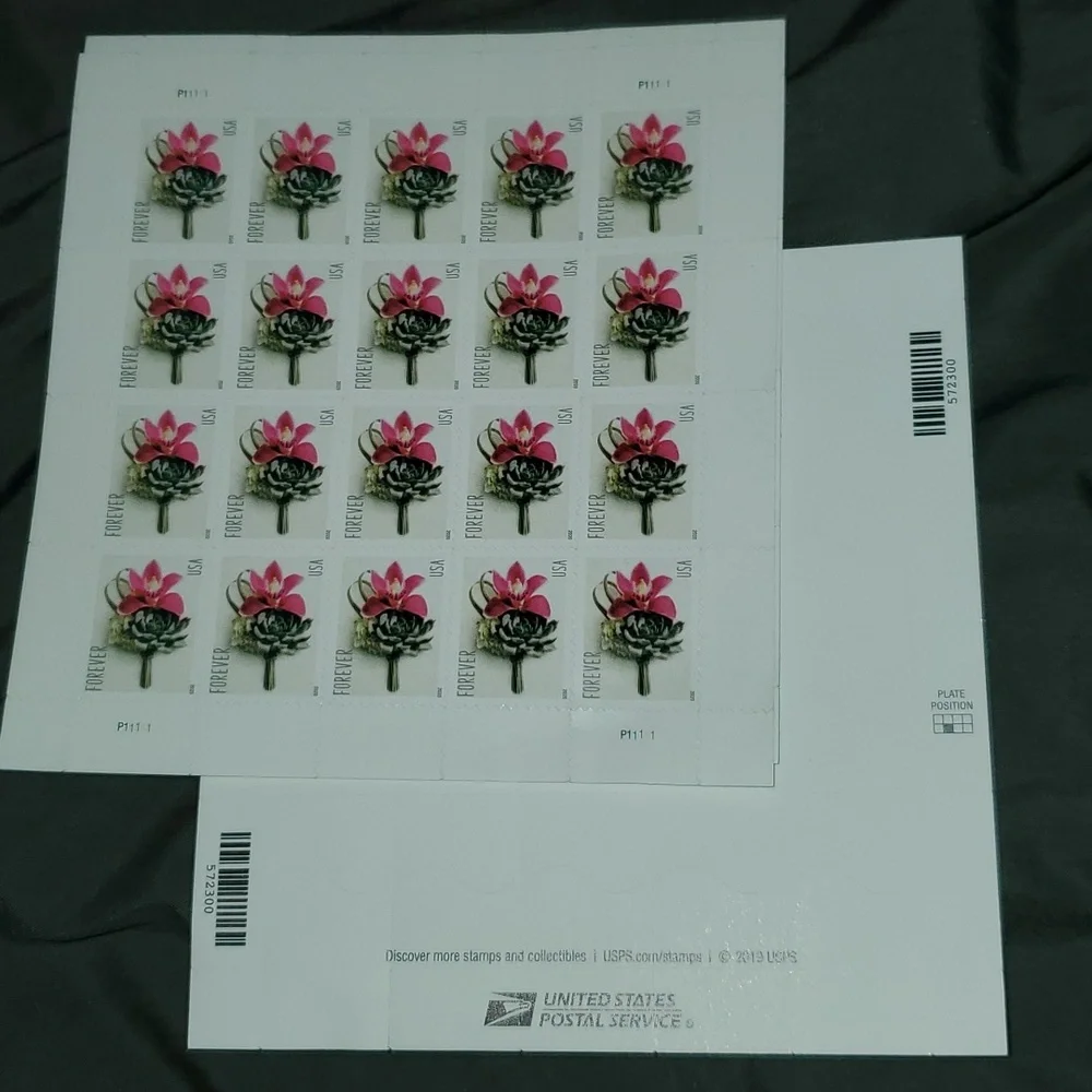 100 USPS‎ Contemporary Boutonniere Wedding 2020 Forever First Class Postage Mail